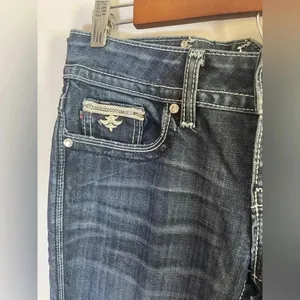 Vigoss the New York boot cut jean‎ size 3/4 L33 Bling Sequin Jeans EUC! 0057 thumbnail 6