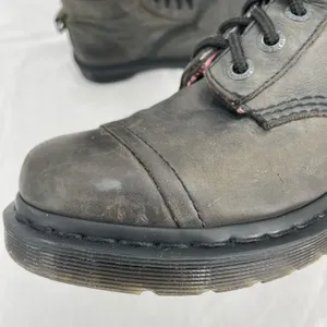 Dr. Martens Triumph Boots Leather Pirate Style Fold Down Tartan Plaid Lining 7 thumbnail 12