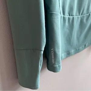 Merrell SelectWick 1/4 Zip Pullover Running Jacket Long Sleeve Shirt Sage Green thumbnail 7