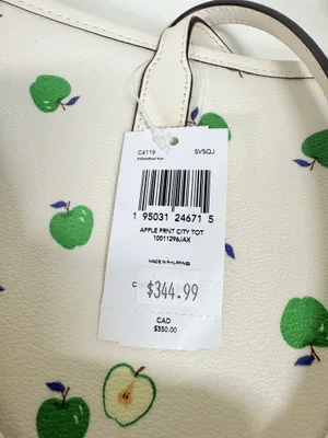 Coach City Tote With Apple Print c4119 thumbnail 3