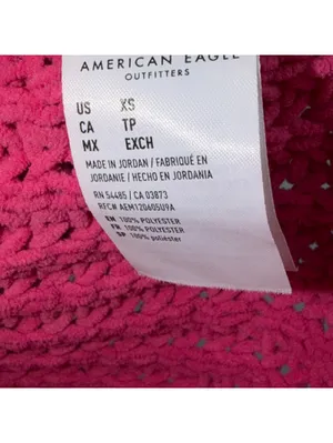 American Eagle Outfitters Women’s XS Hot Pink Chunky Knit Sweater Oversized thumbnail 7