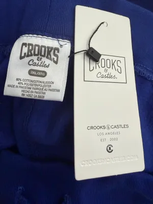 Crooks & Castles Royal Blue Drawstring Sweatpants  thumbnail 4
