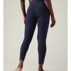 Athleta M Transcend Color Block 7/8 Tight Leggings Women’s Medium Granite Blue thumbnail 4
