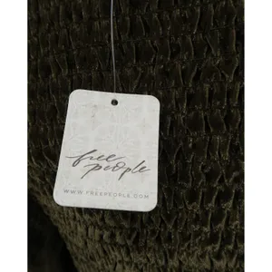 Free People Brown Bear Velvet‎ Smocked Mini Dress Long Sleeve Small thumbnail 9