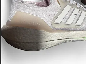 adidas woman Light Beige Knit Running Sneakers thumbnail 4