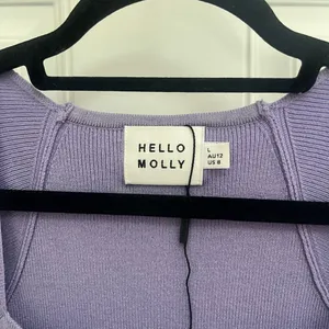 HELLO MOLLY‎ purple knit tank bodycon dress size large thumbnail 3