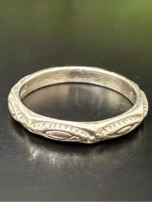 Vintage 925 Sterling Silver Southwestern Skinny Stackable Ring Size 9 thumbnail 2