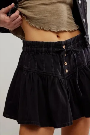 Free People Black Mini Skirt thumbnail 1