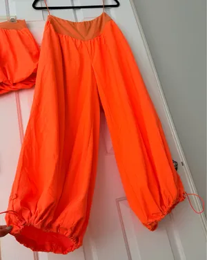 Free People Double Bubble Set in Hot Watermelon/ Neon Orange, Size L thumbnail 4