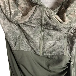 Katie May Willow Olive Green Lace Bustier Maxi Formal Gown Dress Sz XL thumbnail 9
