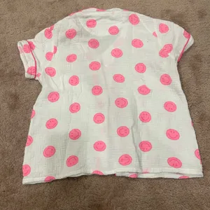 Sassy Shortcake Smiley Dreams Pink Preppy Cotton Pajama Set size medium thumbnail 6