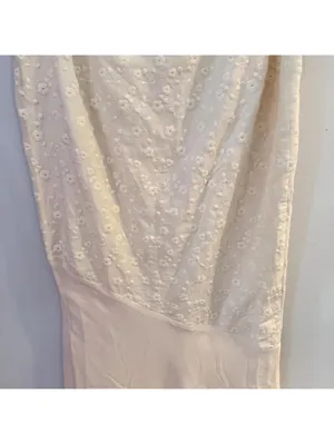 House of CB Vintage Cream Cotton Broderie Anglais Maxi Skirt thumbnail 3