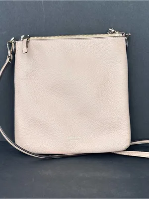 Kate Spade Polly Small Swing Pack Neutral Pink Pebbled Leather Crossbody Bag. thumbnail 2