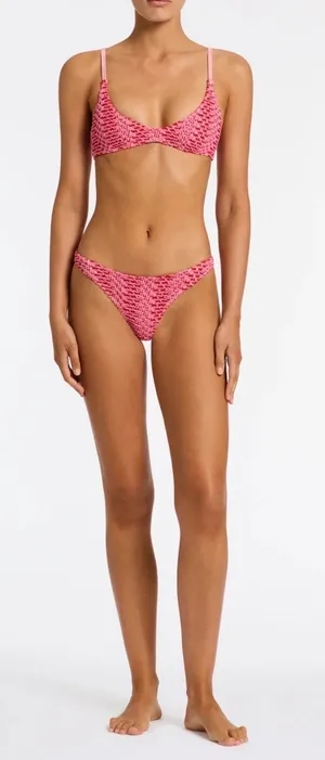 TRIANGL MAIA - Alina Pink Crochet Scoop Bikini Set thumbnail 1