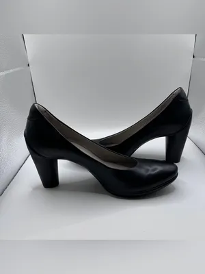 Ecco Shoes Womens Sz 38 US 7-7.5 Sculptured 75 Black Leather Pumps thumbnail 7