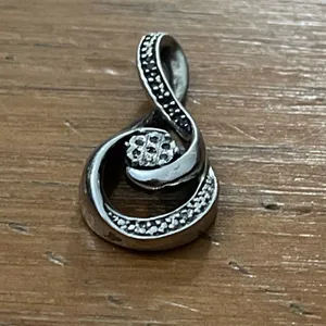 925 Sterling Silver Diamond Infinity Knot Pendant Necklace Charm Love Eternity thumbnail 2