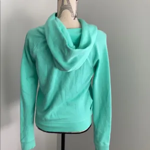 Pink Victoria’s Secret teal hoodie thumbnail 2