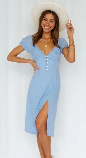 Hello Molly Blue Midi dress thumbnail 1
