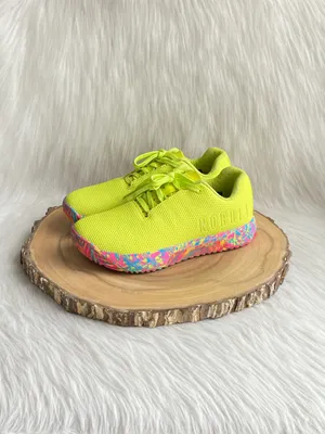 NOBULL Neon Yellow Sneakers with Multicolor Sole thumbnail 6