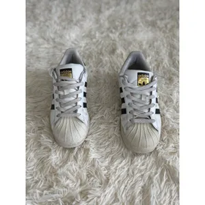 Adidas Superstar White Black Stripe Sneakers Casual Comfort Athleisure Shoes‎ thumbnail 2