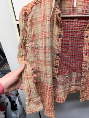 Free People Top Long Sleeve Button-Up thumbnail 3