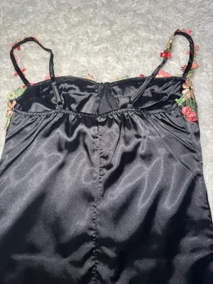 Black Silk Dress Size L thumbnail 4