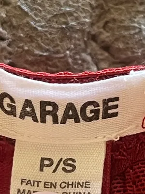 garage maisie cap sleeve red corset top thumbnail 4