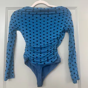 Lovers+ Friends Blue and Black Dotted Bodysuit thumbnail 4
