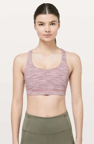 Lululemon Energy Bra in Arrow Jacquard Antique Bark Copper Coil sports Strappy thumbnail 1