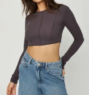 Garage Denim Kylie Exposed Seams Long Sleeve Tee Sz XS thumbnail 1