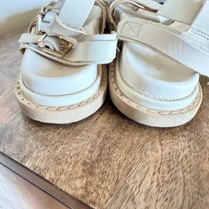 ALOHAS Cream‎ Leather Gladiator Sandals Womens EU36 Toe Loop Chunky Platform thumbnail 10