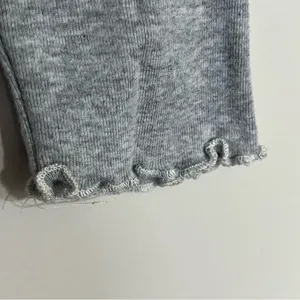 Playboy by PacSun Women's Medium Gray‎ Crop Top Long Sleeve Lettuce Hem thumbnail 3