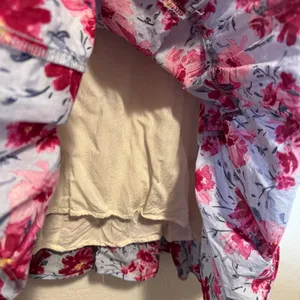 Lush Clothing Periwinkle Blue Floral Mini Sleeveless Dress Size Medium Zip Up Keyhole thumbnail 3