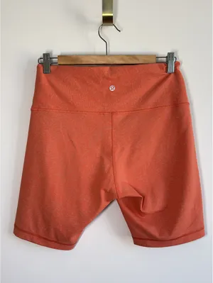Lululemon Wunder Train High-Rise Short 6” Crunch Coral Everlux Bike Shorts 12 thumbnail 6