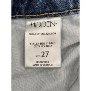 Hidden Jeans Happi Split Hem Straight‎ Leg Jeans 27 Distressed Cotton High Rise thumbnail 8