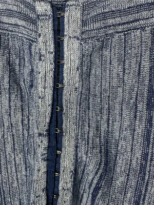 Free People Blue Asymmetrical Hook & Eye Cardigan Sweater Large thumbnail 5