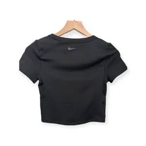 Nike One Fitted Women's Dri-FIT Short-Sleeve Cropped Top BLACK Small NWT thumbnail 8