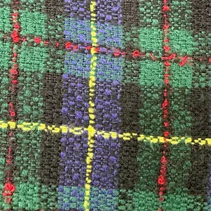 Vintage Sag Harbor Plaid Blazer Jacket Green Tartan Collarless Lined Size 14‎ thumbnail 8