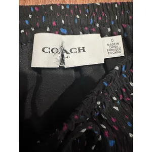 Coach Tiered Snap Aline Midi Skirt Sz.0 Stretch Waist - Dots Black Multicolor thumbnail 6