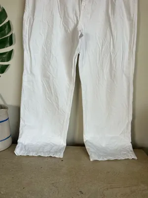 Madewell White Baggy Straight Wide Leg Jeans thumbnail 7