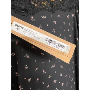 NWT SKIMS Onyx Rosebud Print Fits Everybody Lace Long Dress 4X thumbnail 6