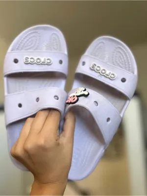 CROCS Women's Light Purple Slide Sandals Size 6 0260 thumbnail 2