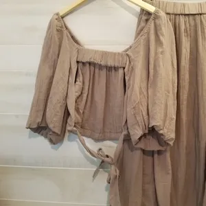 {XL} Free People Endless Summer Forever Mood Skirt Set Taupe thumbnail 5