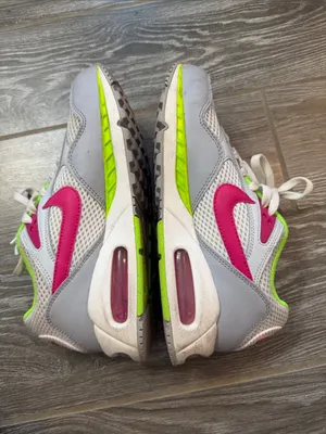 Nike Womens 8.5 Air Max Correlate Sneakers Shoes Pink and Neon Green mesh thumbnail 3