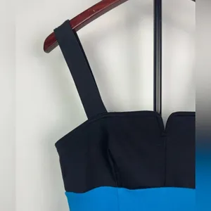 Derek Lam For‎ Design Nation Blue Black Colorblock Sleeveless Bodycon Dress thumbnail 5