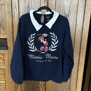 BOXLUNCH Disney Minnie Mouse Golf Collared Women's Crewneck Sweatshirt XL‎ thumbnail 2