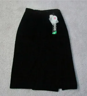 Briggs Midi Skirt Size 12 Black Vintage 90s‎ Velvet Rayon Made in USA NWT thumbnail 1
