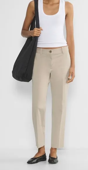 Aritzia Chino Mid-Rise Skinny Pant in Washed Tundra Taupe Size 8 NWT Office Y2K thumbnail 1