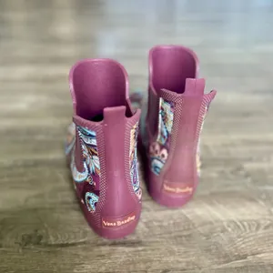 Vera Bradley Size 9 Rain Boots By Totes Carson Maroon Paisley Waterproof thumbnail 5