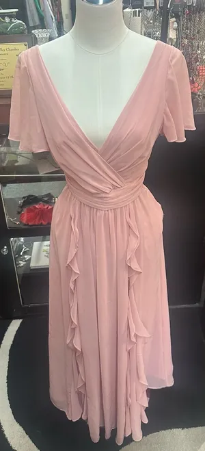 Celebrate sz 8 pink long formal dress thumbnail 1